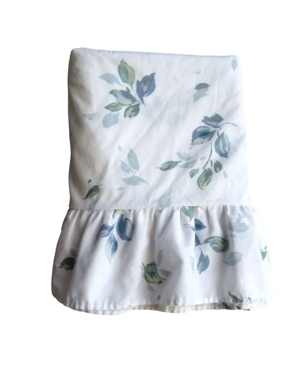 Vintage Wamsutta King Pillowcases Set of 2 Ruffled Edge Floral Percale Cottage